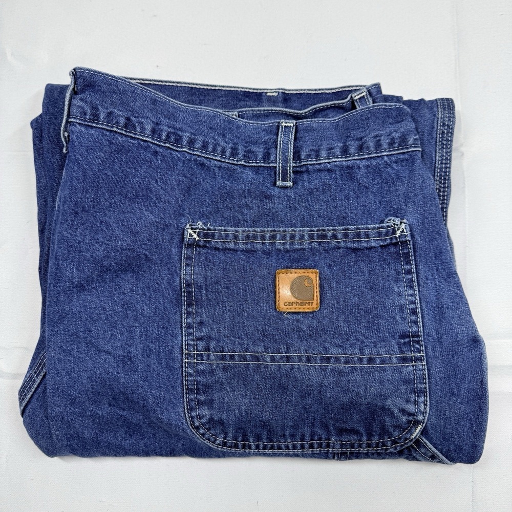 VTG Carhartt B13 DST Dungaree Fit Men 42x30 Jeans Carpenter Work Hammer Pocket - Picture 12 of 16